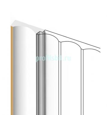 Финишный молдинг для панелей HiWood LF139A W49G белый-бежевый 12х32 мм 2,7 м