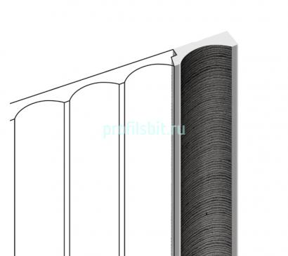 Финишный молдинг для панелей HiWood LF139B GR26 под дерево 12х34 мм 2,7 м