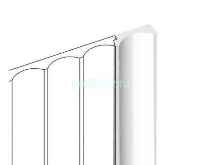 Финишный молдинг для панелей HiWood LF139B NP белый 12х34 мм 2,7 м