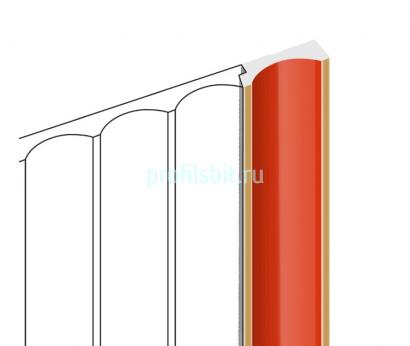 Финишный молдинг для панелей HiWood LF139B OR3G красный 12х34 мм 2,7 м