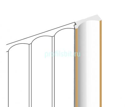 Финишный молдинг для панелей HiWood LF139B W41G белый-бежевый 12х34 мм 2,7 м