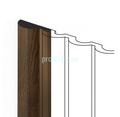 Финишный молдинг для панелей HiWood LF140A BR489G под дерево 12х36 мм 2,7 м