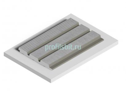 Стеновая панель отделочная HiWood LV124L S339S серая 12х120 мм 2,7 м