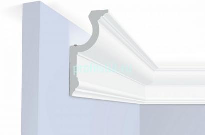 Потолочный плинтус 81,6х170 мм Hiwood A188 белый 2м