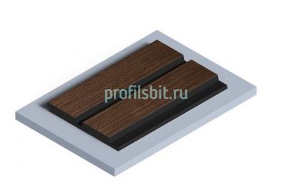 Отделочная панель 120х12 мм Hiwood LV123N BR396K под дерево 2,7м