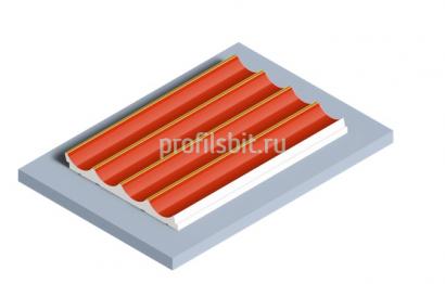 Отделочная панель 120х12 мм Hiwood LV139 OR3G оранжевый 2,7м