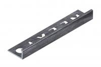 L-профиль 10 мм алюминиевый NEEXY PV02-45 BBS-D серебро блестящее браш 2.7 м