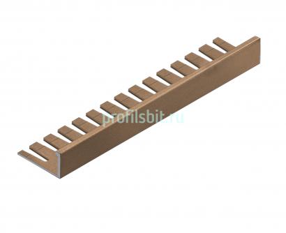 L-профиль гибкий 8 мм алюминиевый  NEEXY PV04-06 MBR бронза матовая 2.7 м