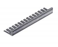 L-профиль гибкий 8 мм алюминиевый  NEEXY PV04-45 BBS-D серебро блестящее браш 2.7 м