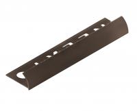 С-профиль для плитки 10 мм алюминиевый NEEXY PV17-10 MB коричневый матовый 2.7 м