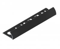 С-профиль для плитки 10 мм алюминиевый NEEXY PV17-18 MBL черный матовый 2.7 м