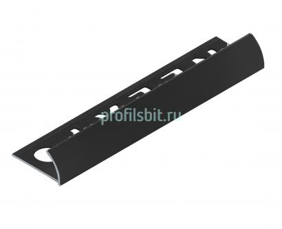 С-профиль для плитки 10 мм алюминиевый NEEXY PV17-18 MBL черный матовый 2.7 м