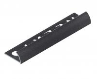 С-профиль для плитки 10 мм алюминиевый NEEXY PV17-42 SBL муар черный 2.7 м