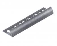 С-профиль для плитки 10 мм алюминиевый NEEXY PV17-45 BBS-D серебро блестящее браш 2.7 м