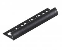 С-профиль для плитки 10 мм алюминиевый NEEXY PV17-46 BBL-D черный блестящий браш 2.7 м