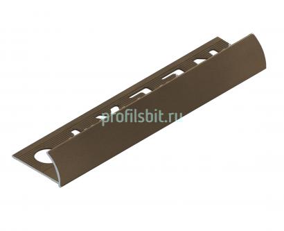 С-профиль для плитки 10 мм алюминиевый NEEXY PV17-47 MBR-D темная бронза матовая 2.7 м