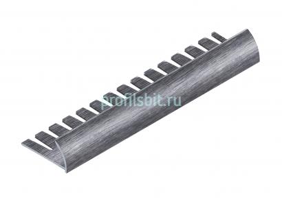 С-профиль для плитки 10 мм гибкий алюминиевый NEEXY PV20-45 BBS-D серебро блестящее браш 2.7 м