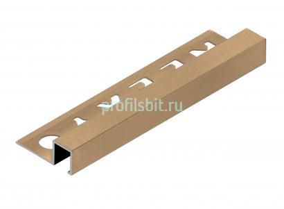 П-профиль закладной 10х10 мм алюминиевый NEEXY PV31-04 MG золото матовое 2.7 м