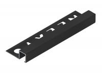 П-профиль закладной 10х10 мм алюминиевый NEEXY PV31-18 MBL черный матовый 2.7 м