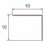 Равносторонний латунный уголок 10х10 мм ЛПН-10х10-ам античная медь 2.7 м