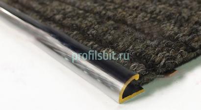 Латунный С-профиль 10 мм ЛПО-10 хром 2,7м