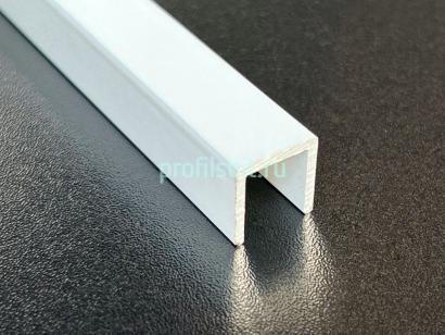 П-образный алюминиевый профиль 10х10 мм П-10х10-35 белый муар 2.7 м