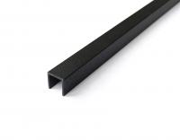 П-образный алюминиевый профиль 12х12 мм П-12х12-34 черный муар 2.7 м