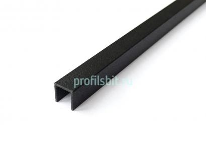 П-образный алюминиевый профиль 12х12 мм П-12х12-34 черный муар 2.7 м