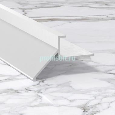 Алюминиевый профиль закладной фигурный угловой 22х34 мм ПО-182-02 серебро матовое 2.7 м