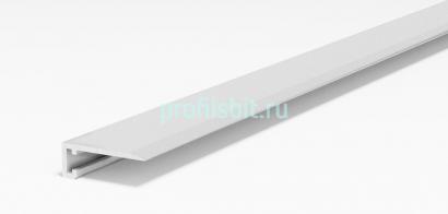 Алюминиевый напольный микроплинтус 6.5х16.2 мм ПО-189-35 белый муар 2.7 м