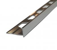 L-образный профиль алюминиевый 10 мм ПО-201-01 серебро глянец 2.7 м