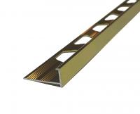 L-образный профиль алюминиевый 10 мм ПО-201-03 золото глянец 2.7 м