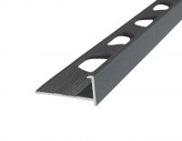 L-образный профиль алюминиевый 8 мм ПО-202-37 серый муар 2.7 м