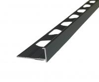 L-образный профиль алюминиевый 12 мм ПО-203-28 черный матовый 2.7 м