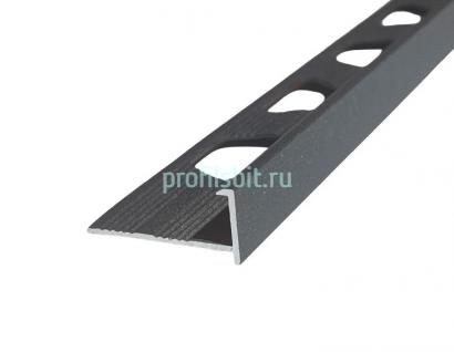 L-образный профиль алюминиевый 12 мм ПО-203-37 серый муар 2.7 м