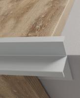 Алюминиевый профиль закладной фигурный угловой 10 мм ПО-204-02 серебро матовое 2.7 м