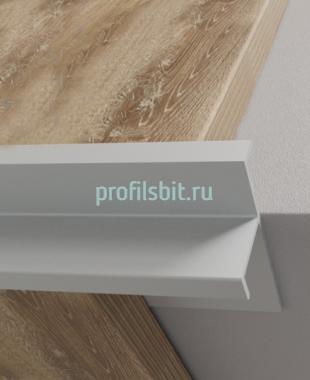 Алюминиевый профиль закладной фигурный угловой 10 мм ПО-204-02 серебро матовое 2.7 м