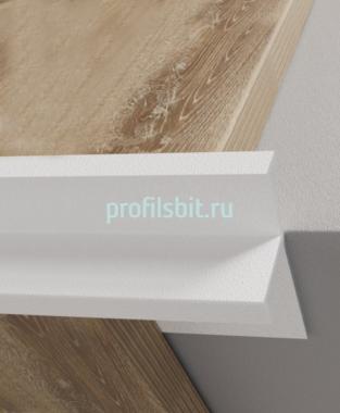 Алюминиевый профиль закладной фигурный угловой 10 мм ПО-204-35 белый муар 2.7 м