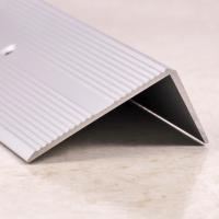 Алюминиевый порог угловой с рифлением 40х20 мм ПО-40х20-00 Алюминий 2.7 м
