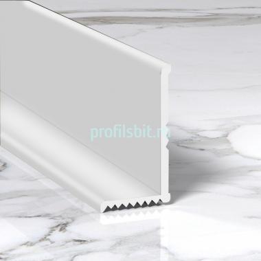 Разносторонний алюминиевый уголок для внутренних углов 15х8 мм ПВ-205-01 серебро глянец 2.7 м