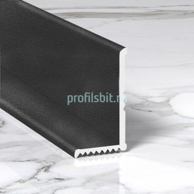 Разносторонний алюминиевый уголок для внутренних углов 15х8 мм ПВ-205-34 черный муар 2.7 м