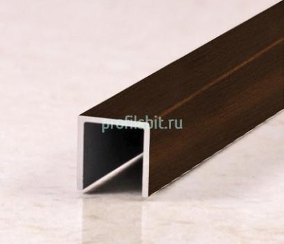 П-образный профиль алюминиевый 10х10 мм П-10х10  Бронза глянцевая браш 2,7 м