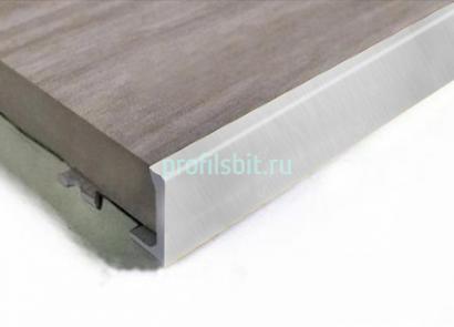 L-образный профиль алюминиевый 10 мм ПО-Г10 Серебро матовое браш 2,7 м
