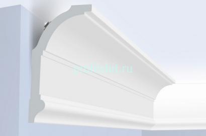 Потолочный плинтус 100х53 мм Hiwood A100 белый 2 м