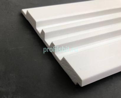 Декоративная панель 120х12 мм Hiwood LV121 NP белая 2,7 м