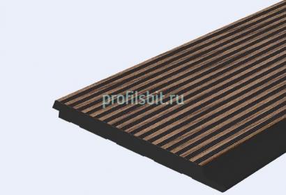 Декоративная панель 120х12 мм Hiwood LV127L BR396K под дерево 2,7 м