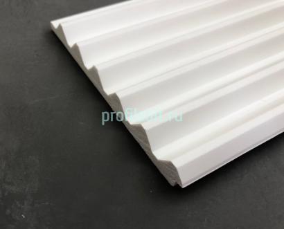 Декоративная панель 120х12 мм Hiwood LV136 NP белая 2,7 м