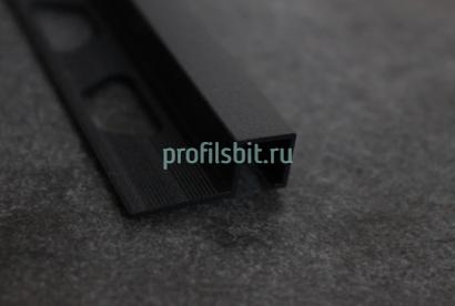 Алюминиевый П-профиль закладной ПО-П12х12 Черный матовый 2,7 м