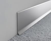 Плинтус для пола алюминиевый 100 мм ПТ-100 сырой алюминий 3 м