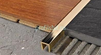 Латунный П-профиль Yakamoz ЛП-10х10х10 латунь натуральная 2,7 м